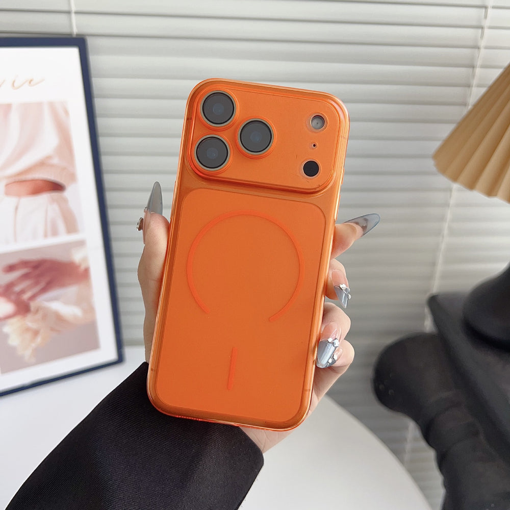 Simple and ultra-thin, it can be changed into 17 silk screen fine circle magnetic suction iphone17/16 mobile phone case, suitable for apple 14/13 anti-fall