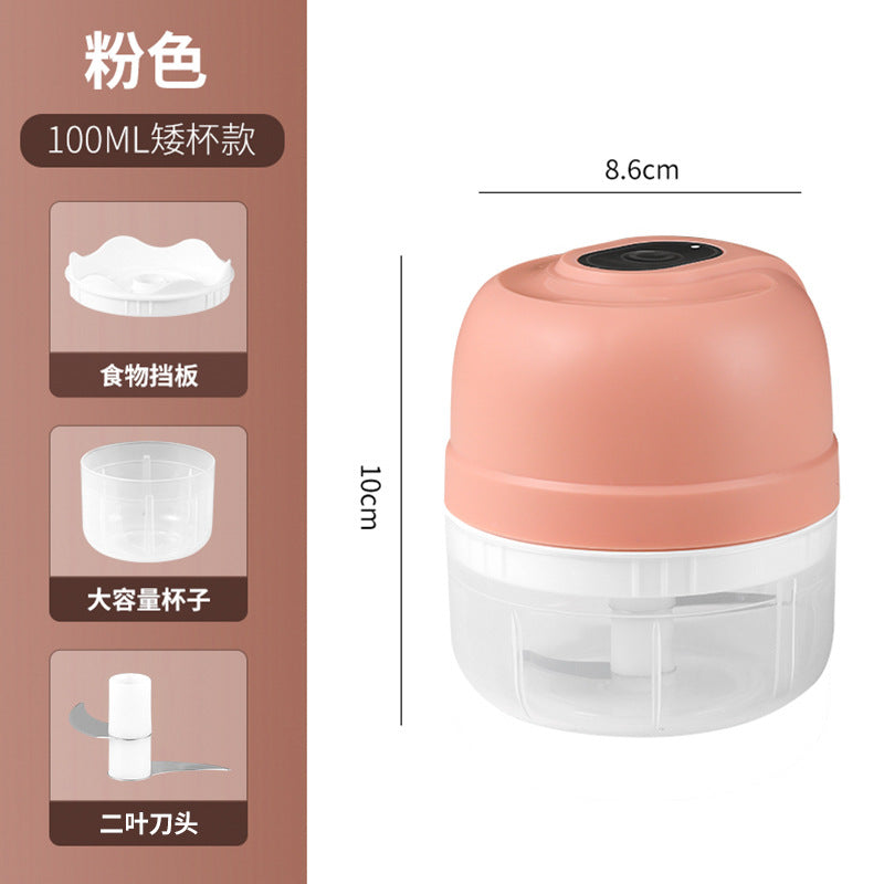 Garlic masher for homesmall electric garlic masher kitchen wireless meat grinder infant portable food supplement food processor
