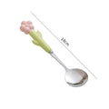 Creative stainless steel cutlery with ceramic handles - kids' dessert forks, multi-purpose western dinnerware, sunflower steak knife