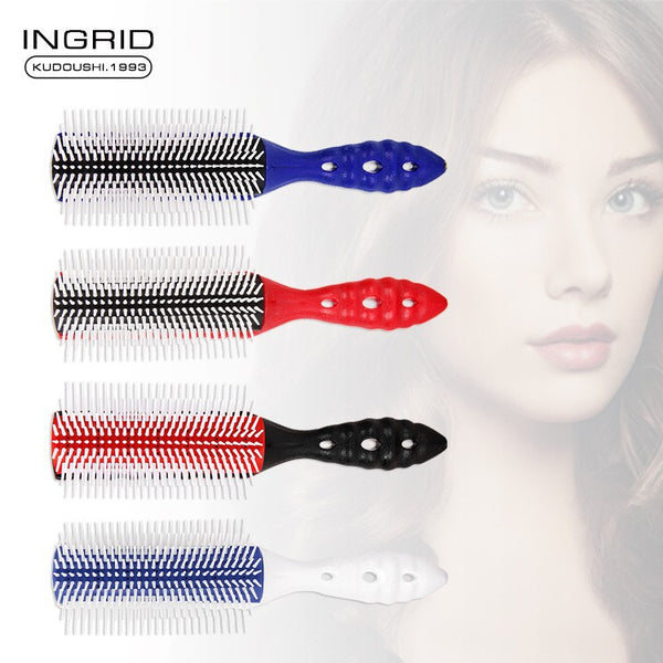 Shunfa Nine Rows Comb Straight Hair Fluffy Styling Comb Hair Tools High Temperature Resistant Ribs Comb Fluffy Hair Comb