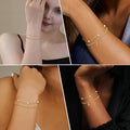 K-style dongdaemun insniche style hot-selling accessories elegance ball chain anklet for women easiest for match ball chain pearl anklet