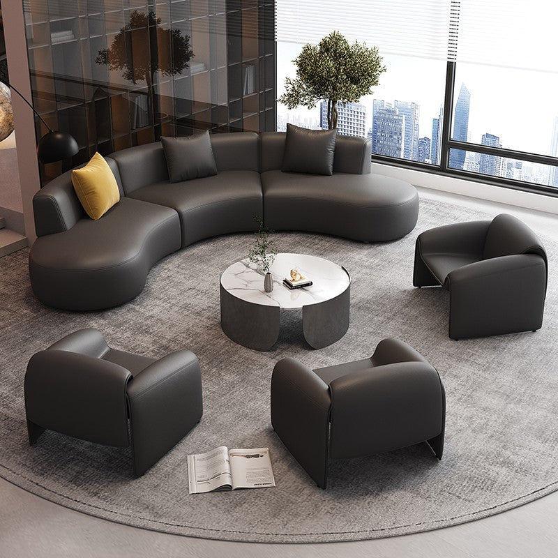 Luxury office reception sofa set, coffee table, hotel lobby seating area sofa, new beauty salon sofa
