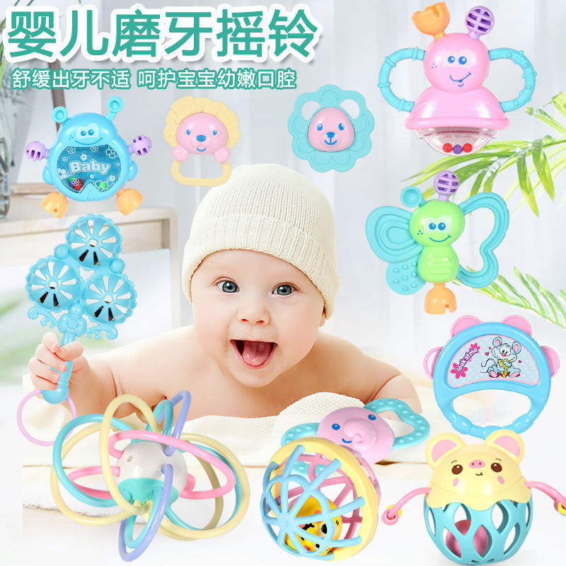 Cross-border export of 0-1 year old baby toys, toothpaste, rattle, grasp, gnaw, puzzle, early education, newborn babies