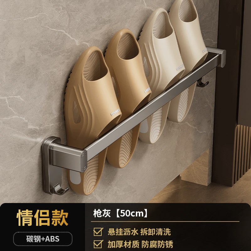 Removable bathroom slipper rack No punching toilet toilet hanger Drain wall hanging slippers Shoe storage artifact