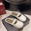 Baotou half slippers for women outwear2025 spring and summer new arrivaleasiest for matchretroflats slip-on lazy pleated sandals