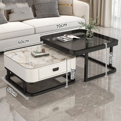 Rock slab coffee table living room for homenew arrivalaccessible luxury marble table foldablenormcore coffee table small apartment