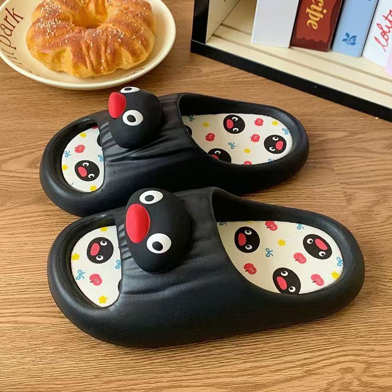 New "cloud-like" penguin slippers for women - summer outdoor wear, thick sole, soft sole, home, couple's anti-slip sandals & slippers - wholesale