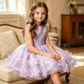 European and american style girls' sleeveless floral princess dress - perfect for weddings, flower girls, birthday parties, and evening events