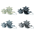 Lanya cross-border soup pot die-cast non-stick pot aluminum pot suit aluminum pot ten-piece cookware nonstickpot
