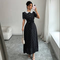 summer new arrival: french retro elegant lace patchwork polka dot dress