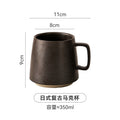 Japanese-style stoneware mug - ceramic drinking cup for water, milk, coffee - stylish breakfast mug for home or office - teacup