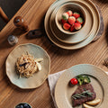 Vintage japanese ceramic dinnerware set - high-style plates, bowls, and dishes for restaurants and home use - steak plates, dinner plates, soup bowls