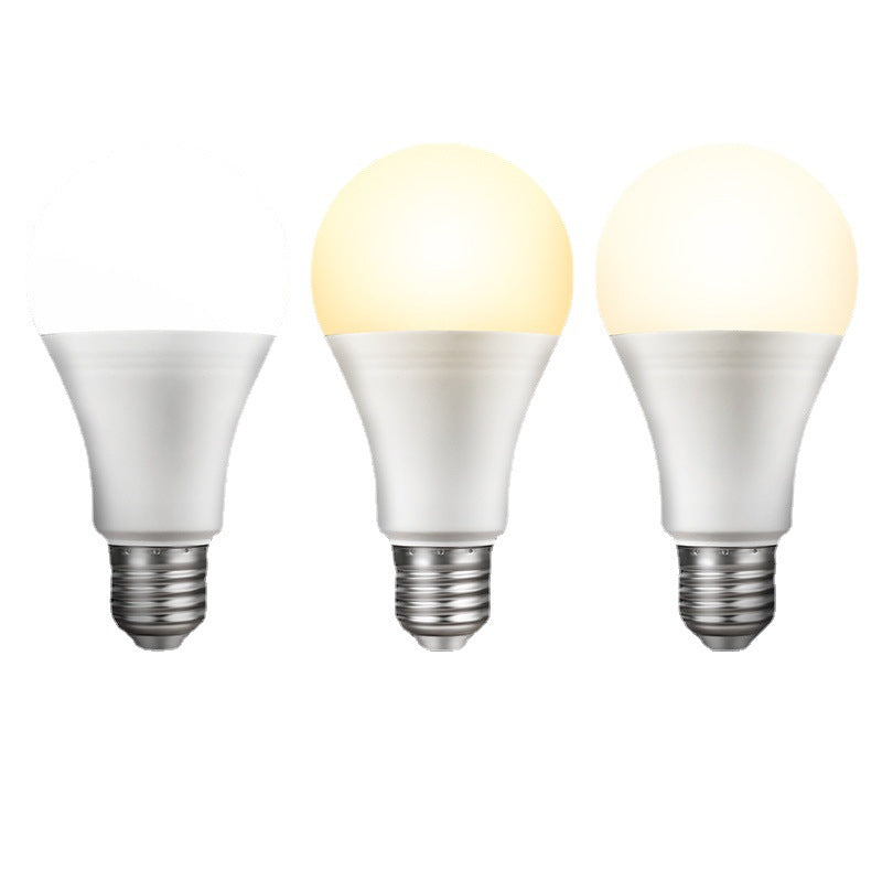 [One piece delivery] E27 screw led light bulb 110V white light warm three-color changing light 7w9W18W