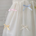girls' summer dress,  sleeveless tank top mesh dress, baby bow princess dress