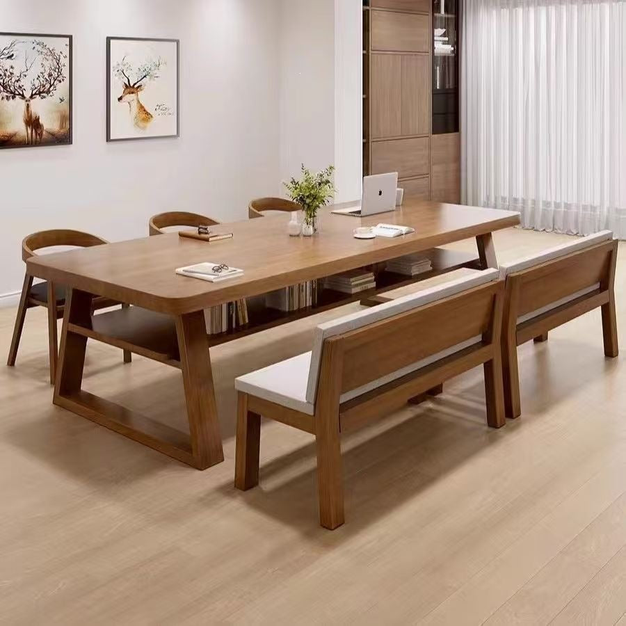 Nordic solid wood desk living room double study table modern minimalist computer desk home calligraphy desk office desk european and american style