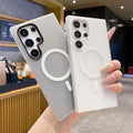 compatible samsung s26 ultra jelly magnetic 2-in-1 phone case a57 matte anti-drop protective cover s25