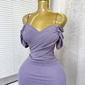 Export cross-border elegancepure color one shoulder suspender silmdress female summer pure lust style high waistelegant hip skirt
