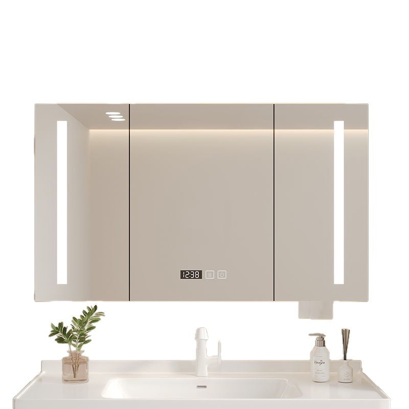 Smart bathroom mirror cabinet separate wall-mounted toilet bathroom mirror toilet mirror rack storage locker