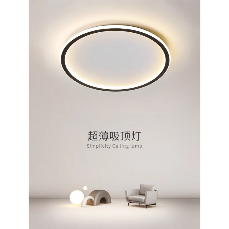 Master bedroom lighting modern simple round dining room light minimalist living room room light led ultra-thin ceiling light E
