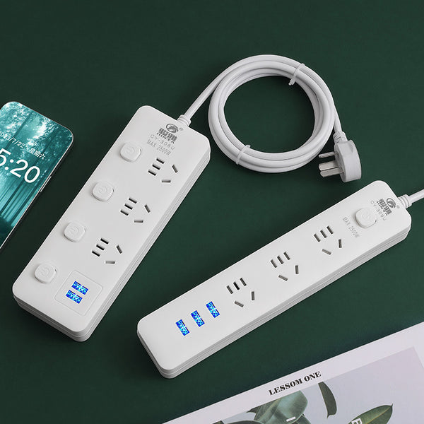 Smart USB switch socket high power strip with cable socket household porous multi-function five-hole socket board