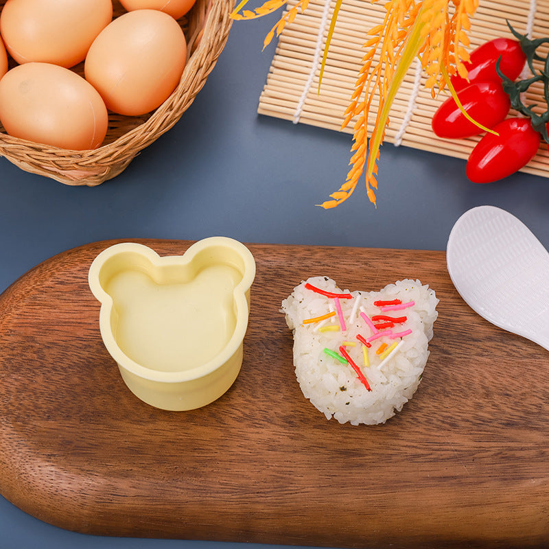 Multi-layer rice ball mold heart shape diy military ship sushi mold baking tool multi-layer sushi supplementary food bento tool