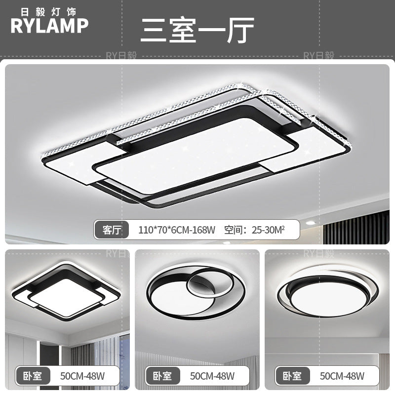 2025 Full Spectrum Eye Protection Living Room Light Whole House Lighting Package Combination Family Set Star Crystal Ceiling Light