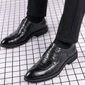 Men's leather dress shoes - business, formal, casual - live stream, cross-border, korean style, british style, soft sole, breathable, youth, groom, wedding shoes