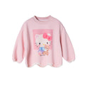 Girls' outfit:  autumn korean style trendy pink kids' hoodie cartoon top & kt print leggings two-piece set