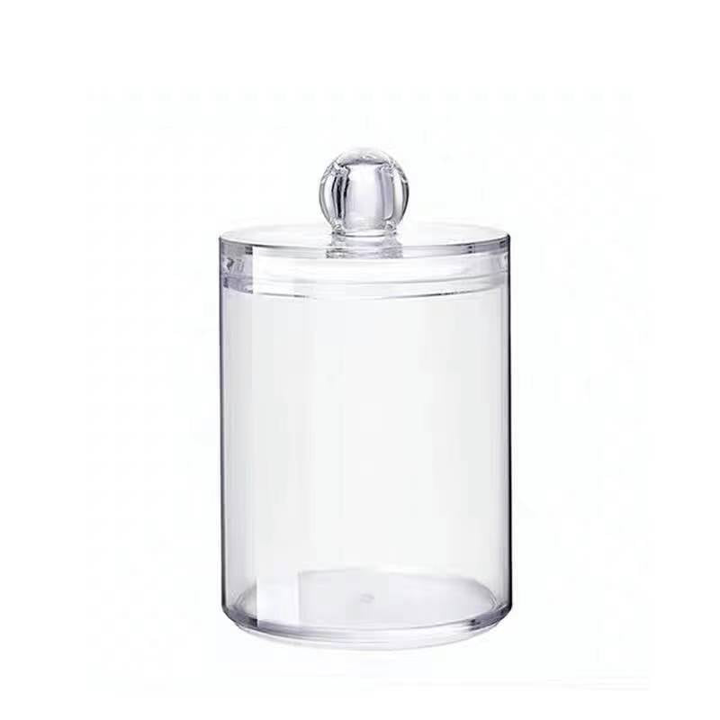 Cotton swab desktop cotton remover transparent acrylic storage box storage dresser dustproof puff finishing with cover