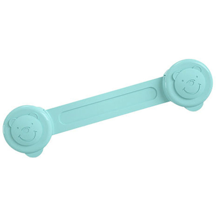 Multifunctional baby anti-pinch drawer lock kidssecurity lock baby protection kids supplies cabinet door bear head lock buckle