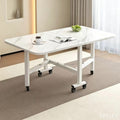 Foldable dining table, thickened rectangular desk, small apartment-friendly, no assembly required, portable, multi-functional, dual-purpose, easy-to-assemble table