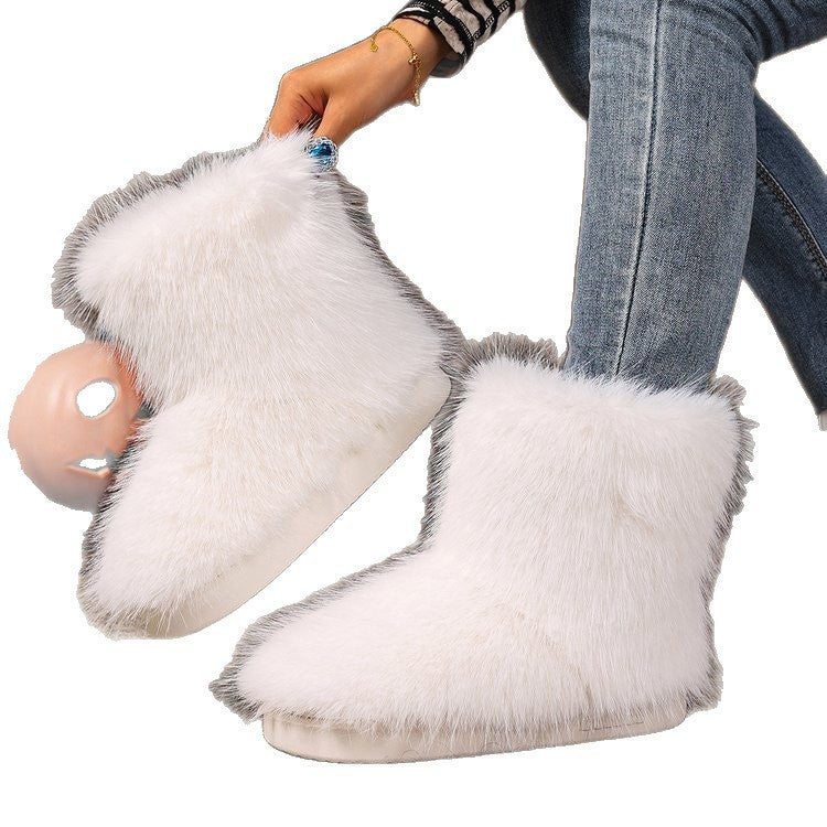 Export flat and warm short snow boots  winternew arrivalfashionplus size women's boots cotton shoes casual winter boots