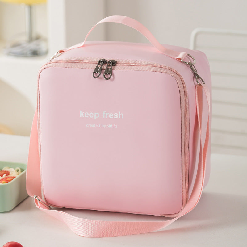 Customized pu bento bag, large-capacity student lunch box bag, lunch bag, office workers bring rice, portable bento bag, thermal insulation bag