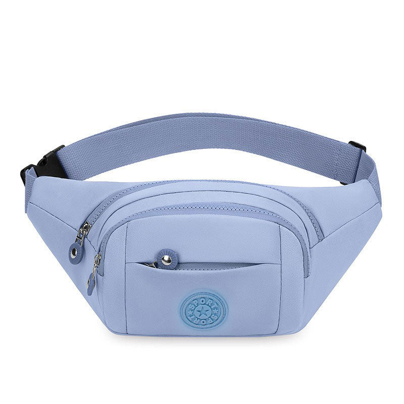 Cross-border new women's fanny pack, colorful printing, large-capacity casual messenger breast bag, light mobile phone bag, cashier wallet