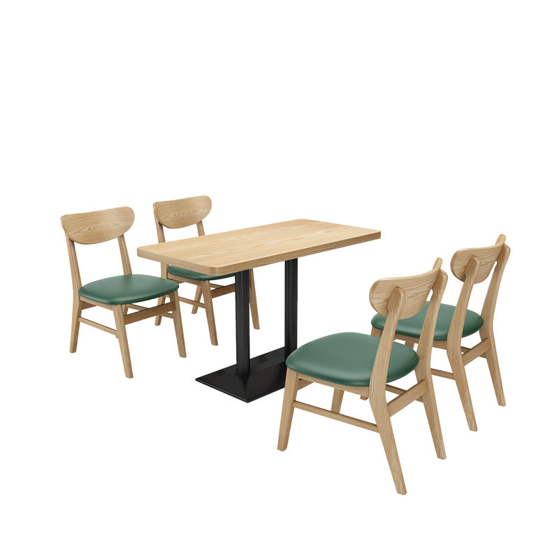 Coffee Western Restaurant Storage Card Sofa Catering Hotel Dessert Milk Tea Shop Restaurant Solid Wood Table and Chair Combination