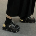 Thick sole heightened toe half slippers women's 2025 new spring lightweight birkenstock slippers outwear crocs women's