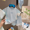 summer new arrival: kids' quick-dry sports set - ice silk mesh breathable two-piece outfit for boys and girls (short sleeve)