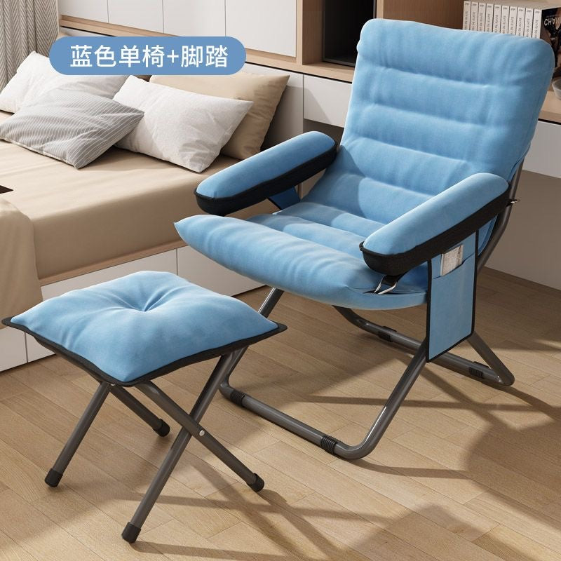 Same-day shipping solid wood single sofa chair, backrest chair, balcony lounge chair, small apartment beanbag chair, living room sofa chair