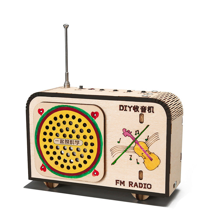 Science and technology small production children DIY radio model, hand-assembled toys, scientific experimental materials, cutting-edge science and education