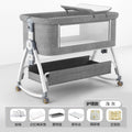Morandi gray + mattress + storage basket + mosquito net + nursing table b