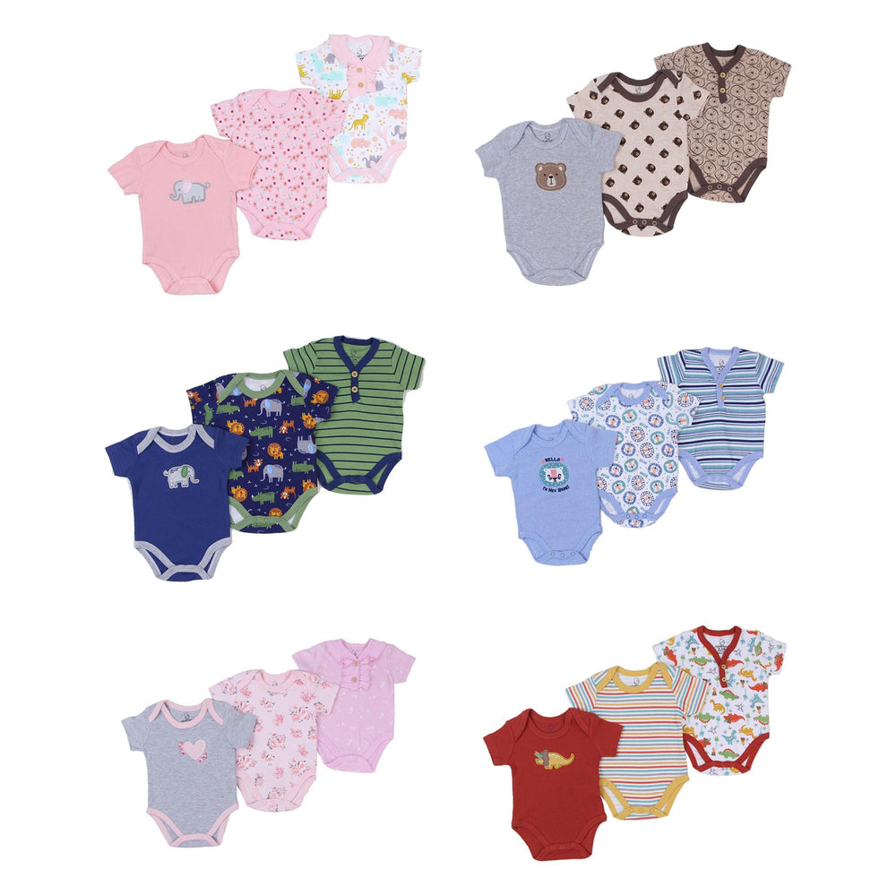 Baby short-sleeved butt-covering cotton girl boy baby triangle khaki suit jumpsuit rompers children's clothing new arrival