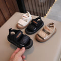 Korean style fashion baby first walker shoes, comfortable soft sole lightweight sandals for boys and girls, toddler closed-toe sandals with toe protection, beach shoes