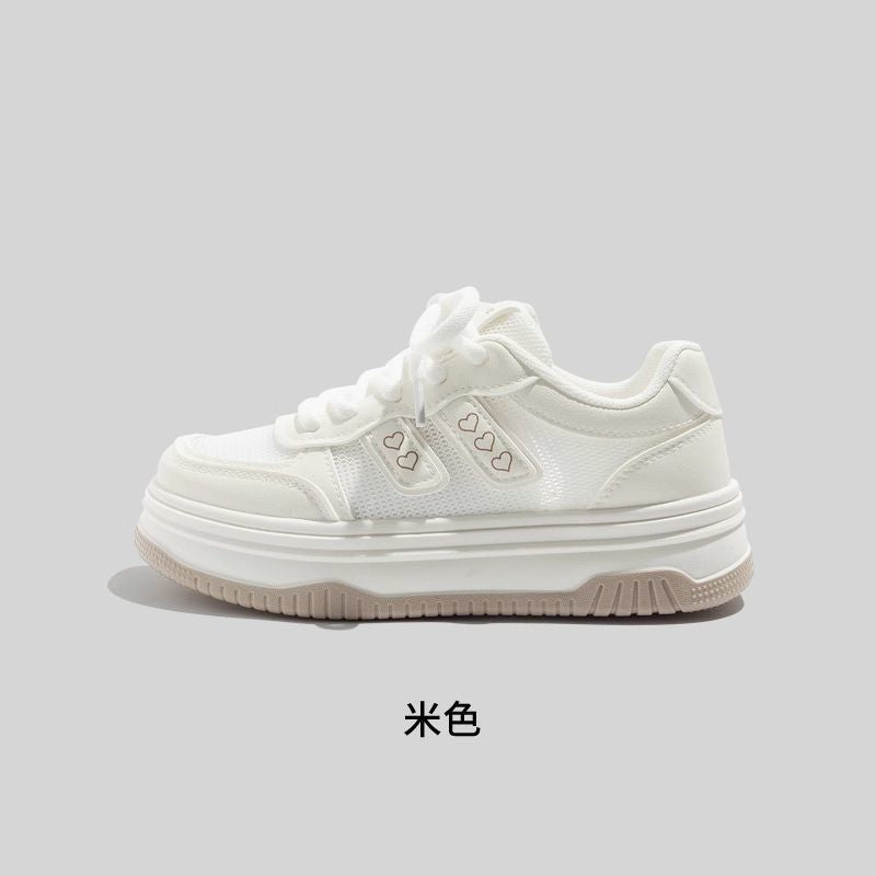 Girls' athletic shoes - new spring/summer  collection: breathable mesh sneakers, white shoes, platform shoes for girls, big & tall sizes, kids' footwear