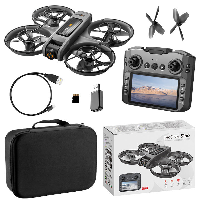 s156 brushless drone remote control with screen, fpv racing drone, aerial photography hd quadcopter, optical flow positioning
