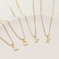 Trendy european and american style: exquisite fashion 26-letter alphabet necklace, personalized pendant necklace, 18k gold plated copper