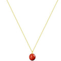 New arrival: agate crystal pendant necklace - minimalist red agate with rose gold accents for women