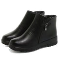 Winter slip-on fleece-lined cotton shoes heattech ladieswear shoes non-slipthickened cotton shoes for middle-aged and elderly people flatsnon-slip granny shoes