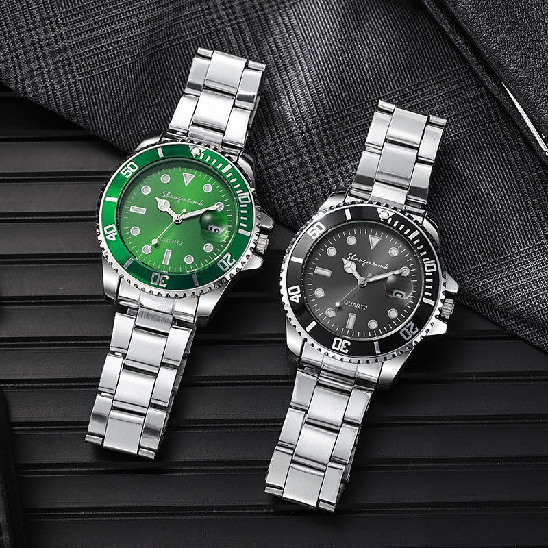 New arrival green water ghost fully automatic fake mechanical watch men's watch calendar waterproof luminous douyin kuaishou hot selling watch