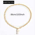 hot-selling simple stacked cross pendant necklace niche high-end exaggerated thick chain clavicle chain accessories