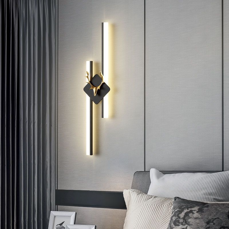 New arrival bench wall lamp casual modern led bedroom bedside lamp scandinavian living room lamp tv wall lamp creative deer head